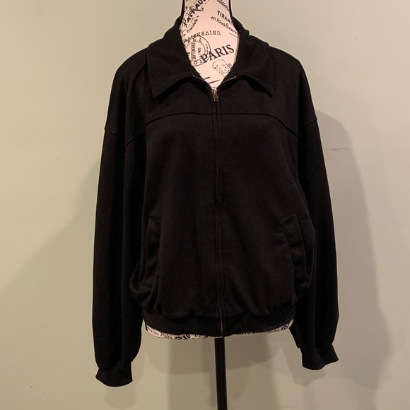 SHEIN Jackets & Blazers - SHEIN Women’s Medium Black Microsuede Lightweight Bomber Jacket